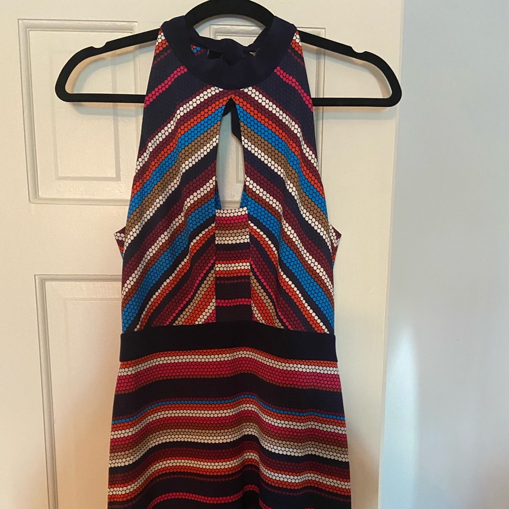 LAUNDRY multicolored halter top dress